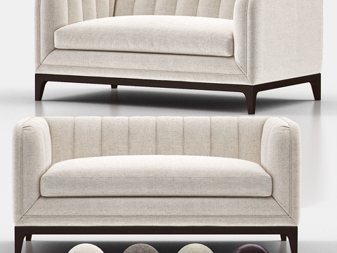 阿什顿双人沙发 BAU3114L3d模型