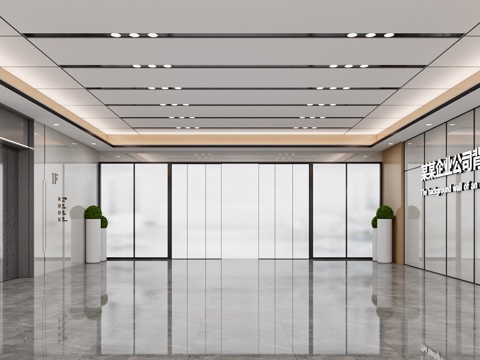  电梯间 电梯厅 电梯过道 电梯走廊 电梯门厅3d模型 
