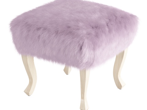 HomePop装饰方形脚凳3d模型