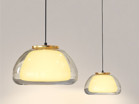  现代奶油风小吊灯 北欧小吊灯 餐厅吊灯 卧室小吊灯3d模型 