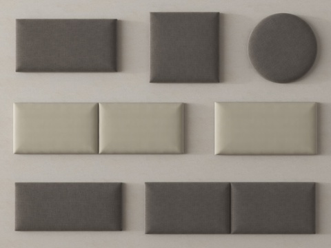 现代坐垫 沙发坐垫 飘窗垫 圆坐垫su模型