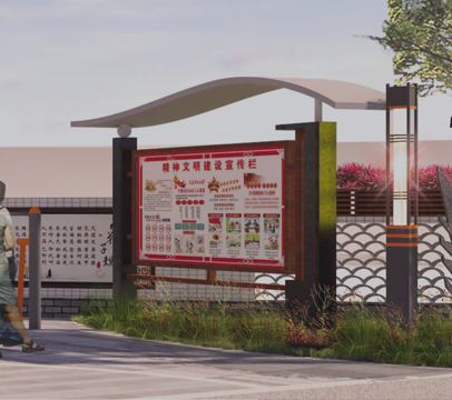 现代宣传栏cad施工图