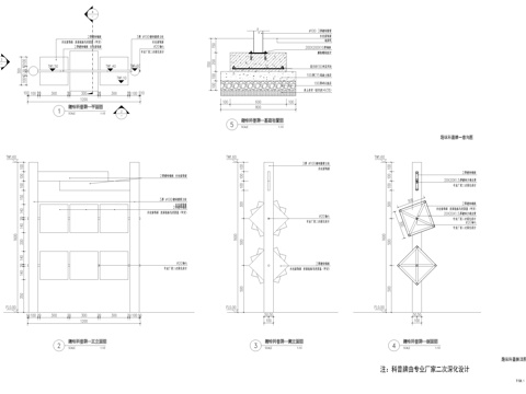 趣味科普牌详图cad施工图