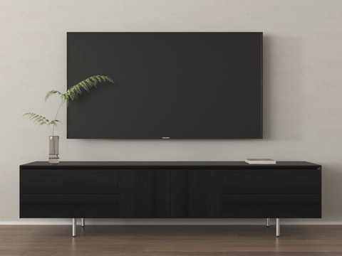 现代电视柜 落地电视柜 电视su模型