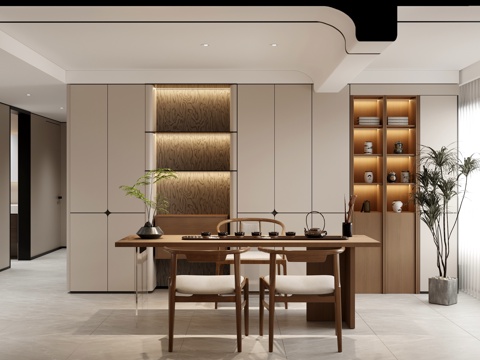  宋氏茶室 茶桌3d模型 