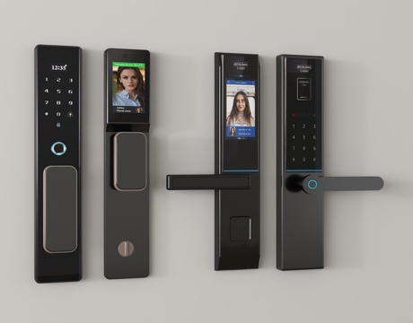 现代指纹锁 密码锁 智能锁su模型