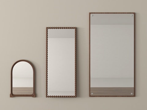 复古镜子 化妆镜 装饰镜 穿衣镜su模型