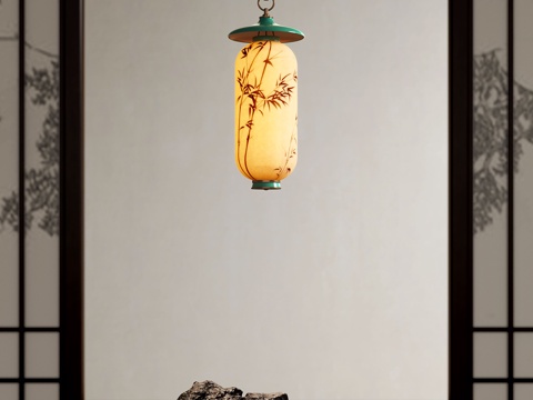 宋式吊灯 吊灯 装饰吊灯  小吊灯  艺术吊灯su模型