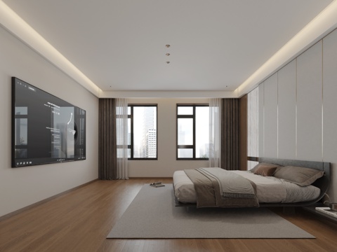 现代卧室3d模型