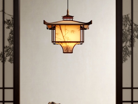 宋式吊灯 吊灯 装饰吊灯  小吊灯  艺术吊灯su模型