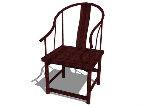 实木椅子 椅子 实木凳子 家用椅子 休闲座椅su模型