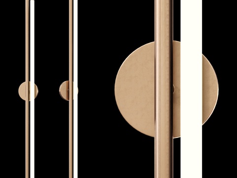  现代轻奢 Romatti 长条金属壁灯3d模型 