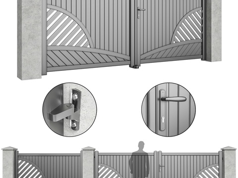 围栏大门3d模型