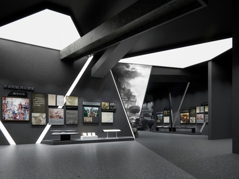 现代博物馆su模型