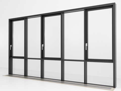  全景玻璃幕墙。彩绘玻璃。783d模型 