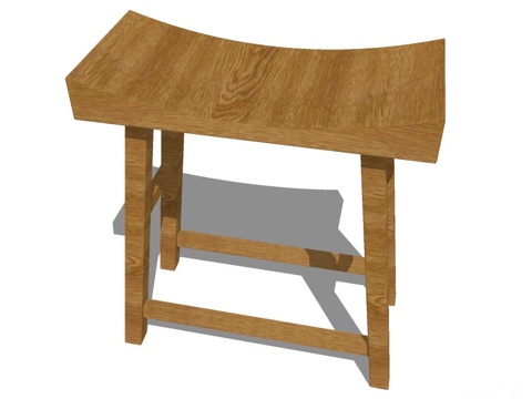 凳子 实木凳子 家用凳子 休闲凳子su模型