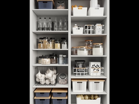  厨房装饰套装 调料瓶3d模型 