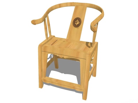 实木椅子 椅子 实木凳子 家用椅子 休闲座椅su模型