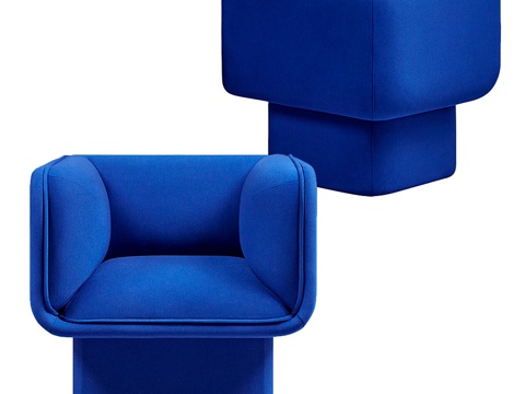  MUT设计厚重方块式扶手椅3d模型 