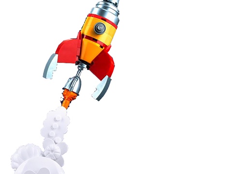 火箭艺术装置 儿童娱乐区装饰 赛博朋克艺术装置 火箭飞船玩具su模型