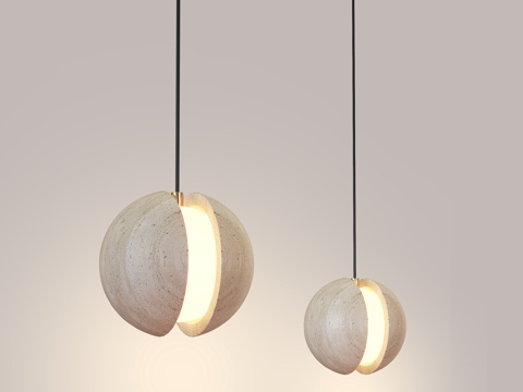  北欧小吊灯 侘寂小吊灯 中古小吊灯 卧室床头小吊灯3d模型 