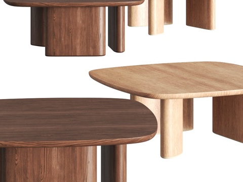 Grado设计鹅卵石咖啡桌3d模型