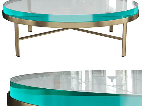  现代轻奢 Eichholtz Hoxton 圆茶几3d模型 