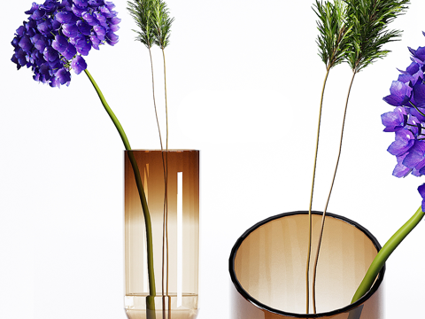 现代花瓶花艺3d模型