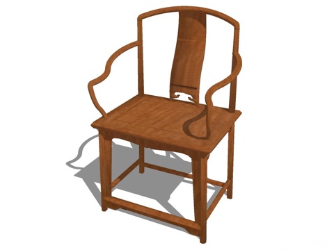 实木椅子 椅子 实木凳子 家用椅子 休闲座椅su模型