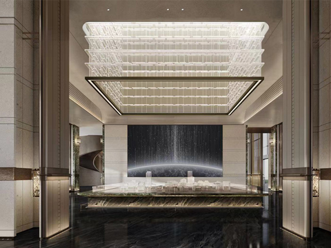 现代售楼处大厅su模型