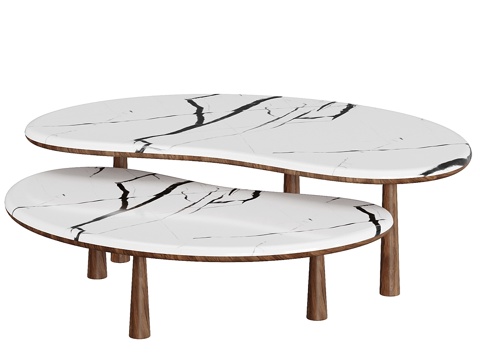  BEAN咖啡桌套装3d模型 