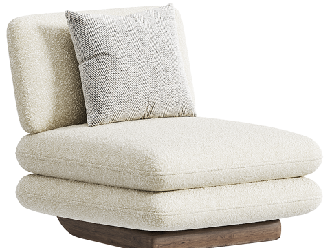  现代意式 JAMES 布艺扶手椅3d模型 