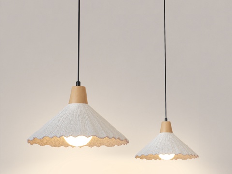 中古风吊灯  侘寂风吊灯 茶室吊灯 餐厅吊灯su模型