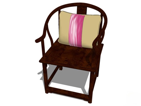 实木椅子 椅子 实木凳子 家用椅子 休闲座椅su模型