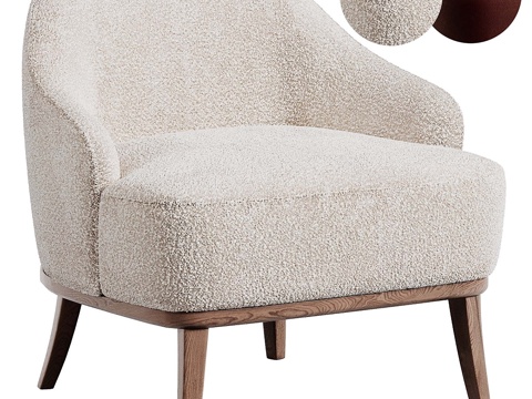  现代意式 Cosmo 扶手椅3d模型 