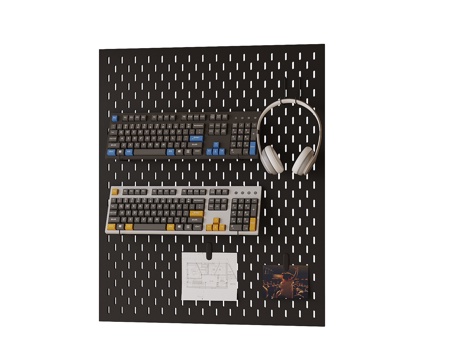 现代墙饰挂件 键盘 洞洞板su模型