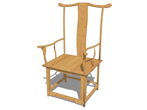 实木椅子 椅子 实木凳子 家用椅子 休闲座椅su模型