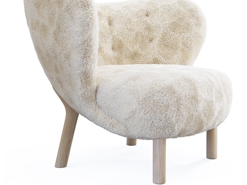  小佩特拉扶手椅3d模型 