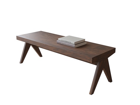 现代床尾凳 长凳su模型