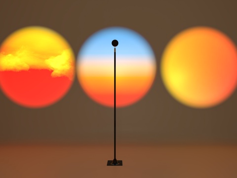 日落灯 宅寂射灯 客厅氛围灯 日落氛围的 落日投影灯 装饰灯su模型