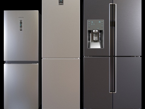 三星冰箱套装3d模型