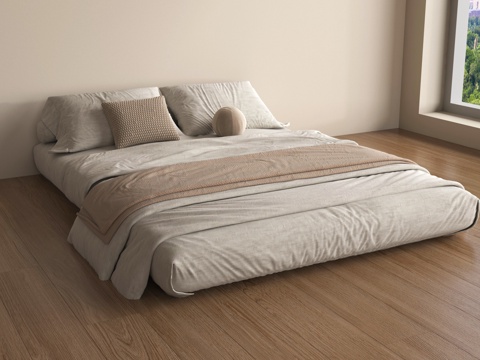  现代床垫 榻榻米床垫 床品3d模型 