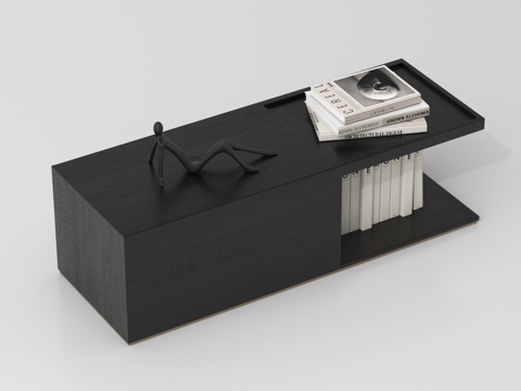  现代边几 茶几 实木3d模型 