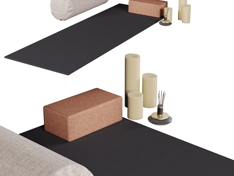  时尚瑜伽套装3d模型 