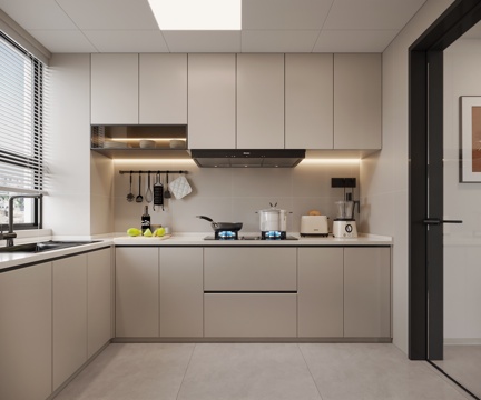  现代厨房3d模型 