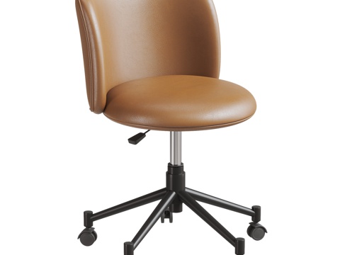 现代办公椅 培训椅 书椅 学习椅 滑轮su模型