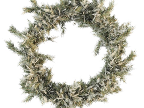  针叶树枝圣诞花环3d模型 