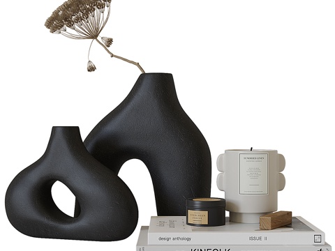 花艺香薰书籍3d模型