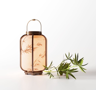 宋式台灯 台灯 灯具 装饰灯 艺术台灯su模型