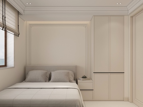 法式榻榻米卧室3d模型